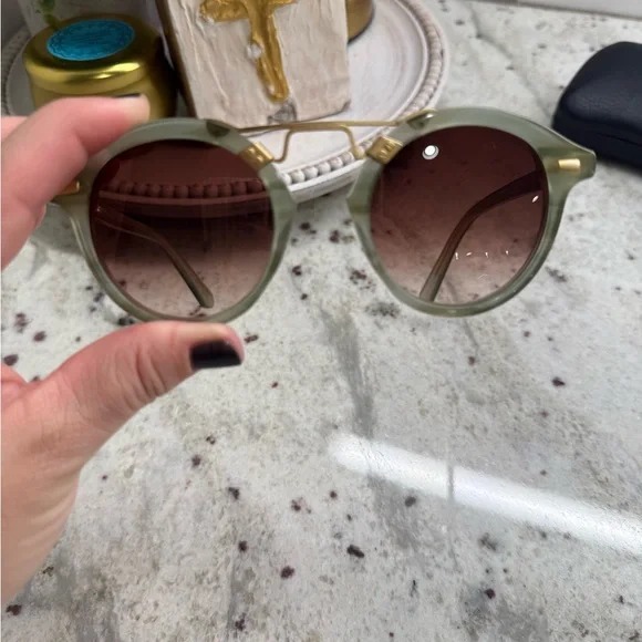 KREWE Olive Sunglasses with Brown Lenses - Picture 3 of 4